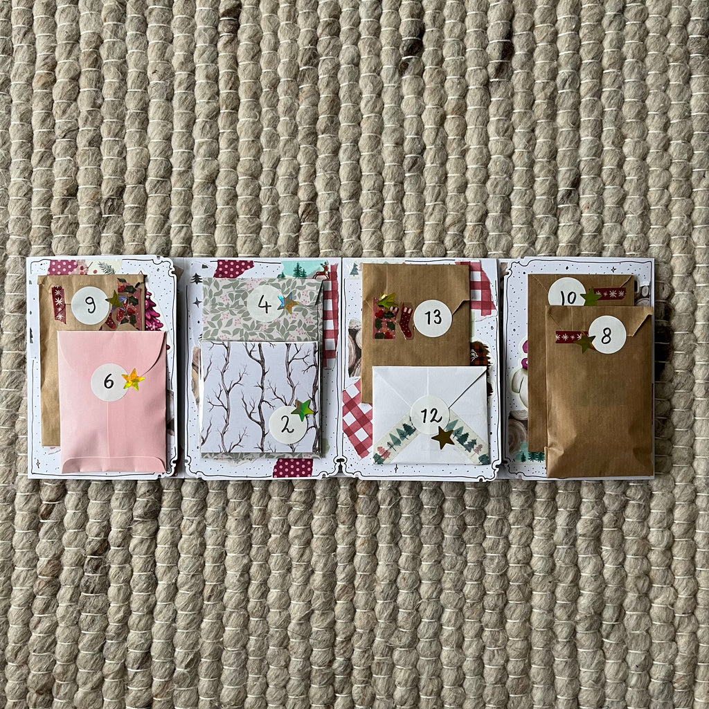 Creatieve adventkalender in snailmailvorm