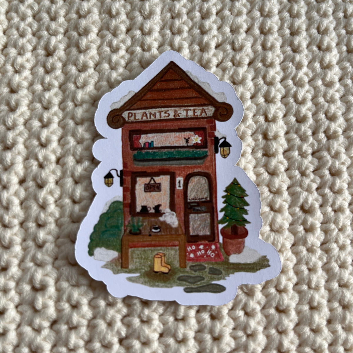 Stickers ‘winterhuisje’ 2 stuks