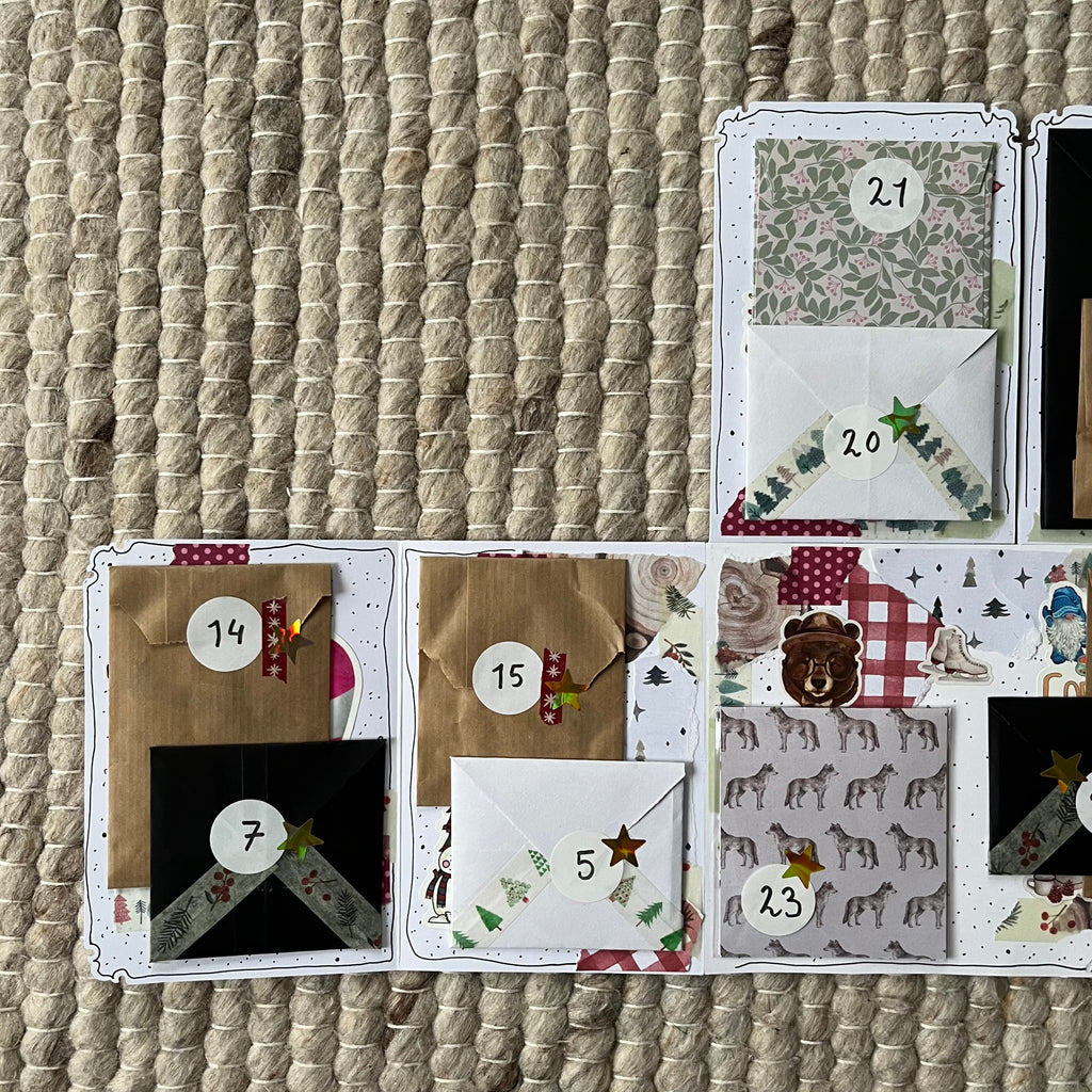 Creatieve adventkalender in snailmailvorm