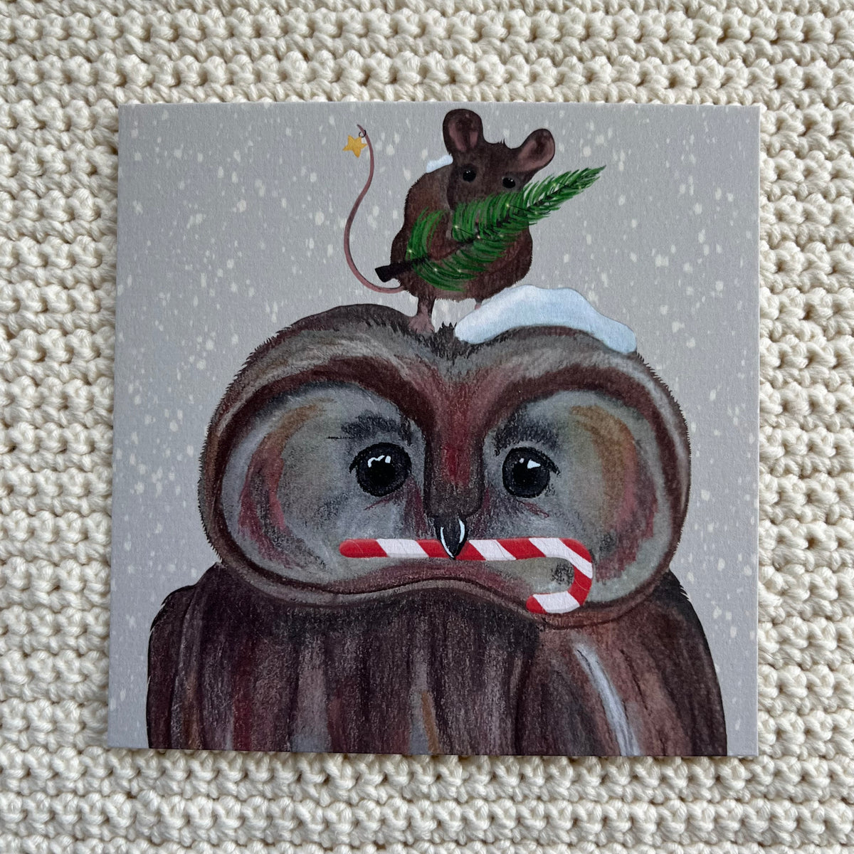 Kerstkaart ‘uil’ (2024)