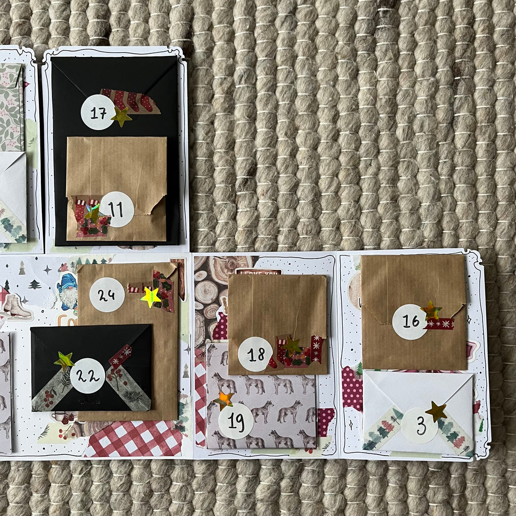 Creatieve adventkalender in snailmailvorm