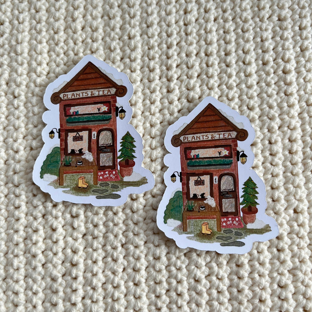 Stickers ‘winterhuisje’ 2 stuks