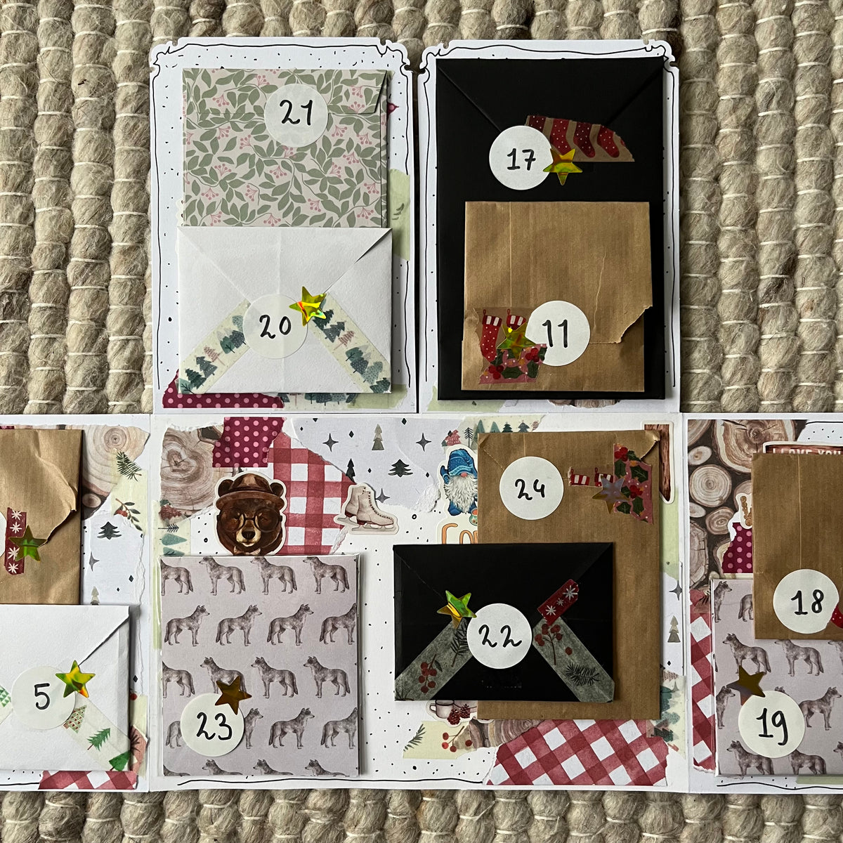 Creatieve adventkalender in snailmailvorm